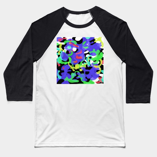 Random Paint Baseball T-Shirt by GalartCreations